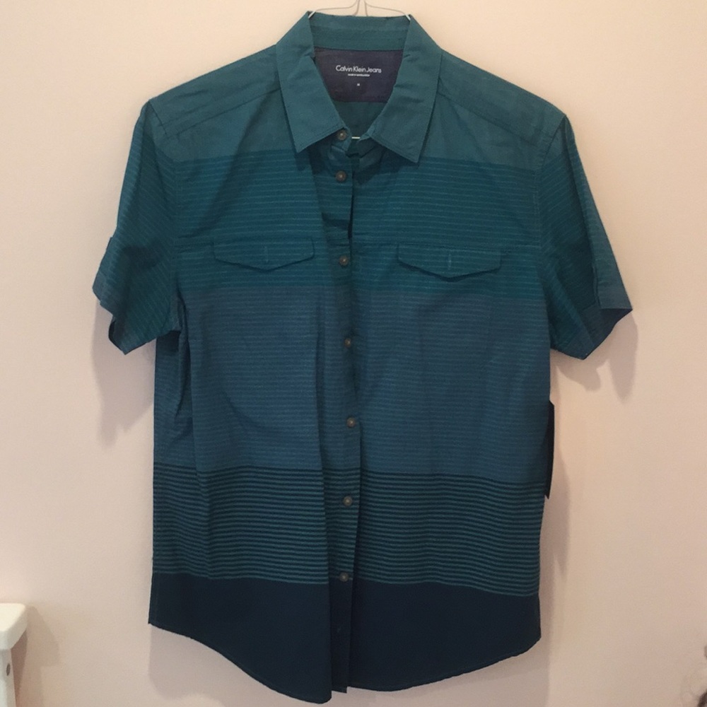 Calvin Klein Jeans New Buttoned Shirt Medium Green
